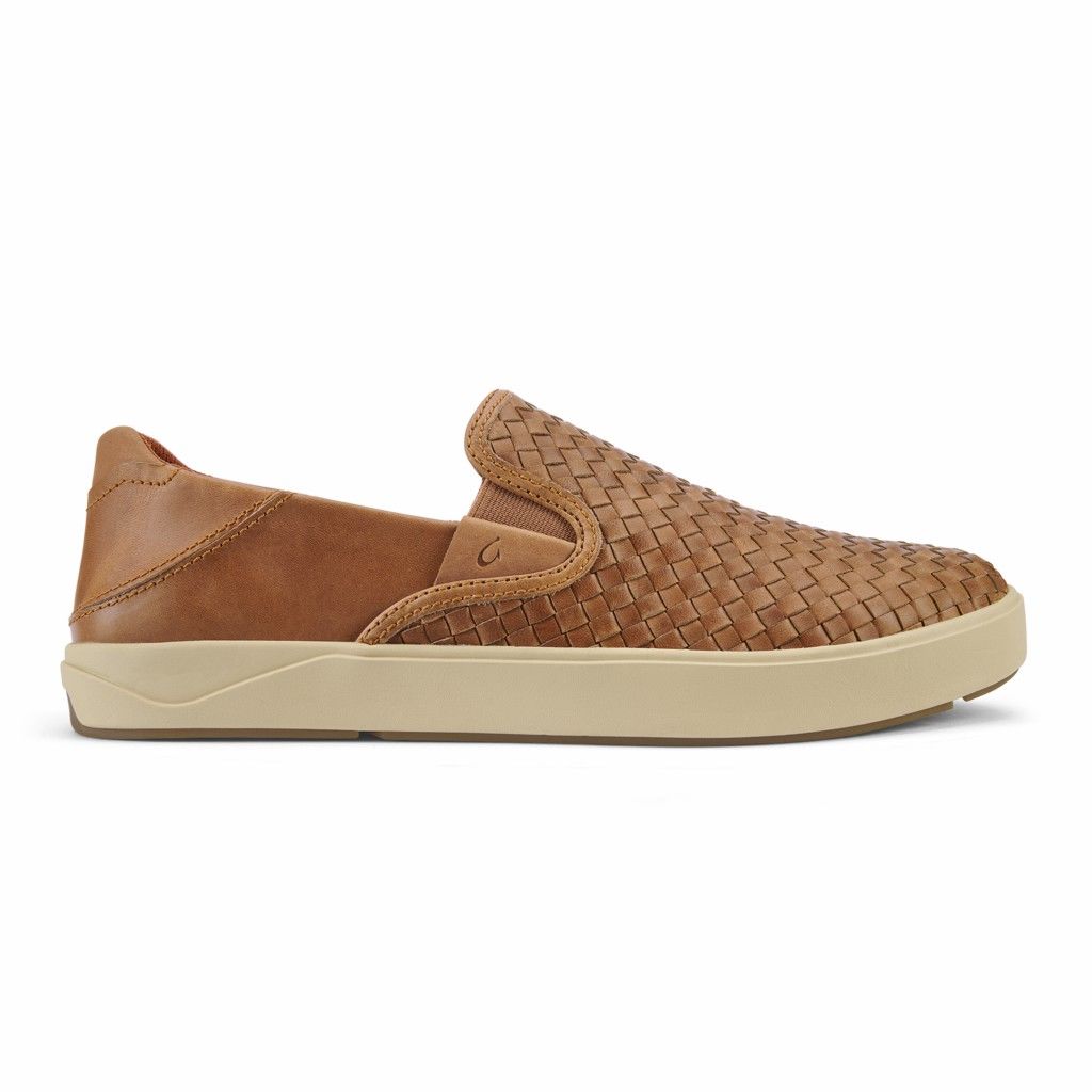 Olukai Men's Lae ahi Lauhala Slip On Shoe - Fox US745-061